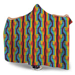 Gay Pride Hand Sign Pattern Print Hooded Blanket