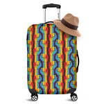Gay Pride Hand Sign Pattern Print Luggage Cover