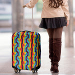 Gay Pride Hand Sign Pattern Print Luggage Cover