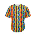 Gay Pride Hand Sign Pattern Print Men's Baseball Jersey