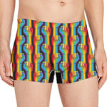 Gay Pride Hand Sign Pattern Print Men's Boxer Briefs