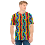 Gay Pride Hand Sign Pattern Print Men's T-Shirt
