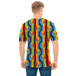 Gay Pride Hand Sign Pattern Print Men's T-Shirt