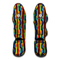 Gay Pride Hand Sign Pattern Print Muay Thai Shin Guards