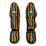 Gay Pride Hand Sign Pattern Print Muay Thai Shin Guard