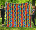 Gay Pride Hand Sign Pattern Print Quilt