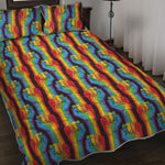 Gay Pride Hand Sign Pattern Print Quilt Bed Set