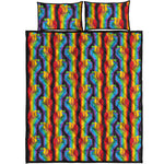 Gay Pride Hand Sign Pattern Print Quilt Bed Set