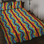 Gay Pride Hand Sign Pattern Print Quilt Bed Set
