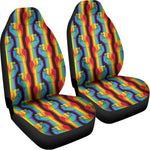 Gay Pride Hand Sign Pattern Print Universal Fit Car Seat Covers