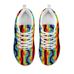 Gay Pride Hand Sign Pattern Print White Sneakers