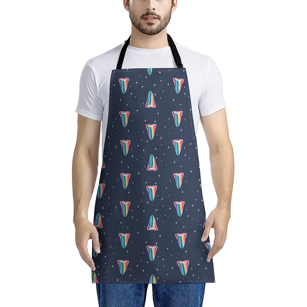 Gay Pride Tongue Pattern Print Apron