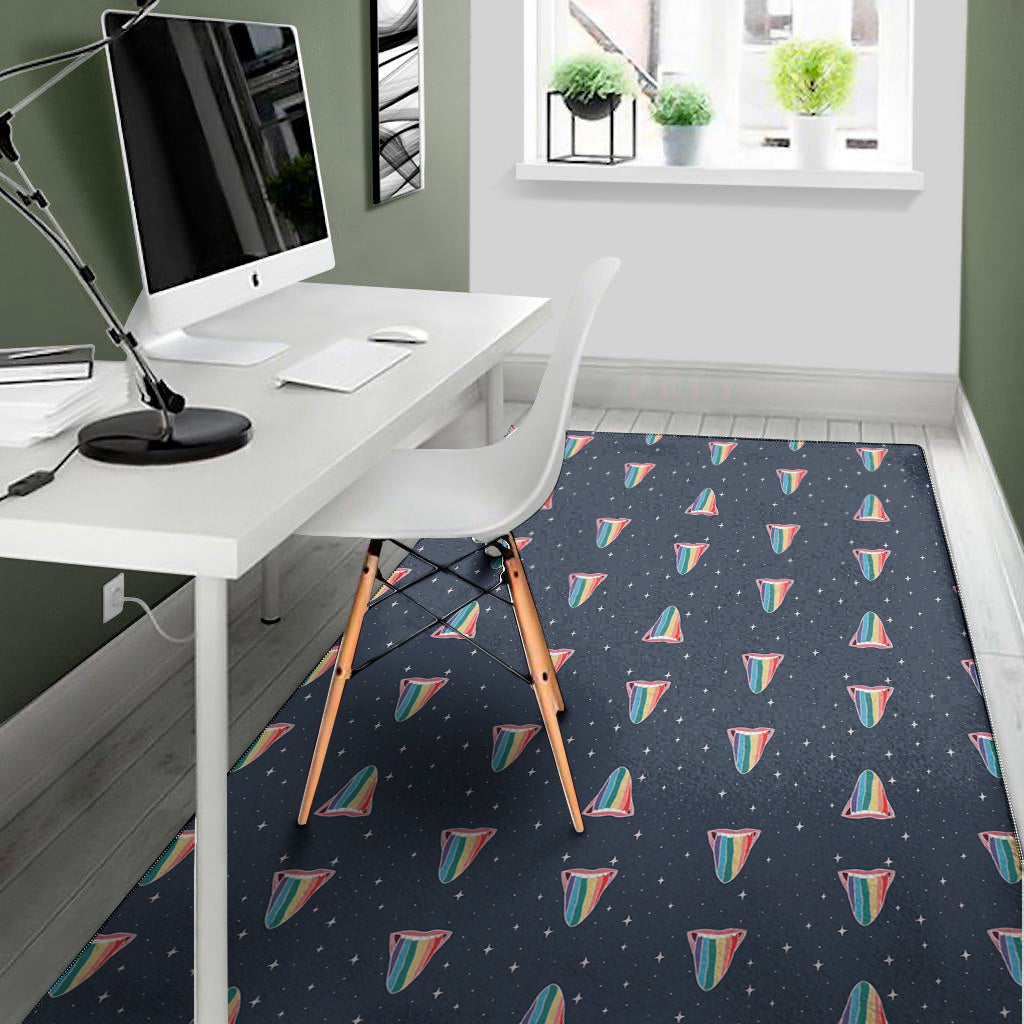 Gay Pride Tongue Pattern Print Area Rug