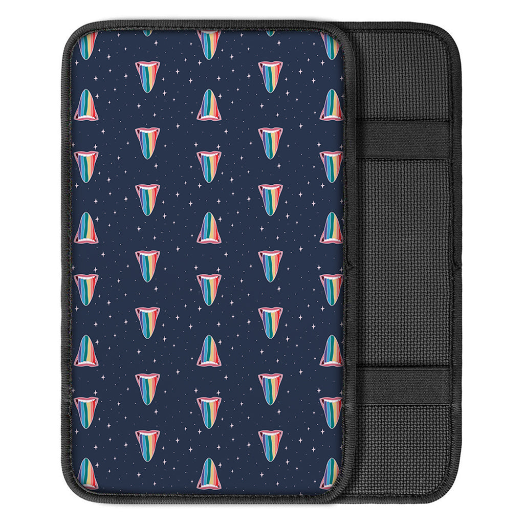 Gay Pride Tongue Pattern Print Car Center Console Cover