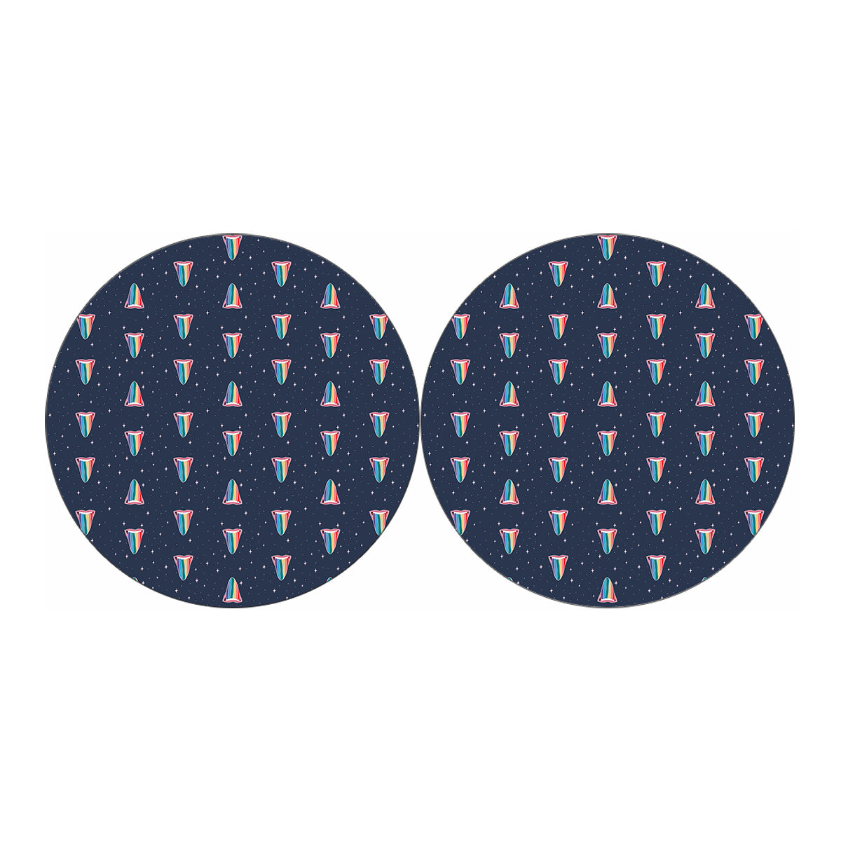 Gay Pride Tongue Pattern Print Car Coasters