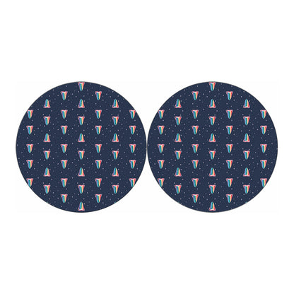 Gay Pride Tongue Pattern Print Car Coasters