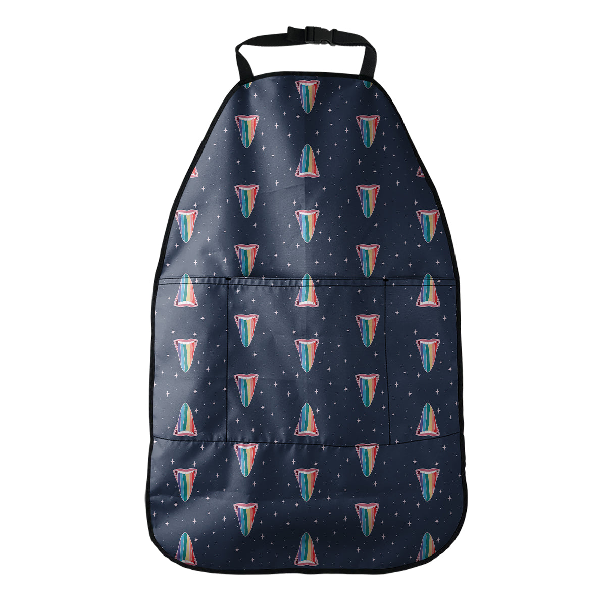Gay Pride Tongue Pattern Print Car Seat Organizers