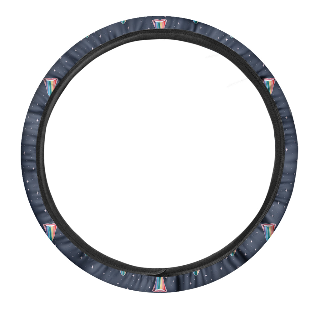 Gay Pride Tongue Pattern Print Car Steering Wheel Cover