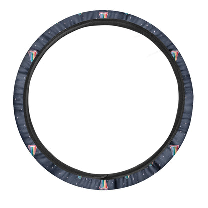 Gay Pride Tongue Pattern Print Car Steering Wheel Cover