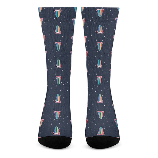 Gay Pride Tongue Pattern Print Crew Socks