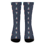 Gay Pride Tongue Pattern Print Crew Socks