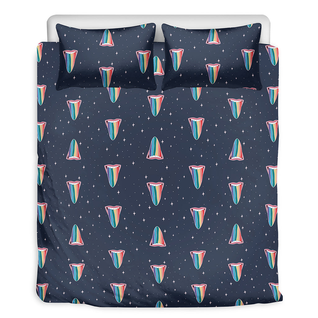 Gay Pride Tongue Pattern Print Duvet Cover Bedding Set