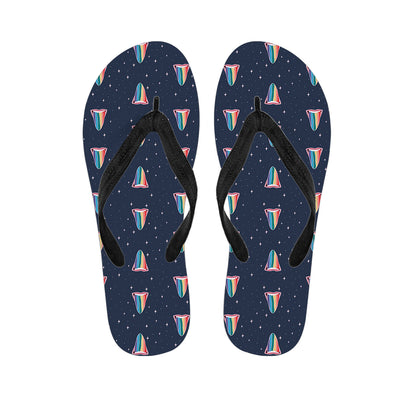 Gay Pride Tongue Pattern Print Flip Flops