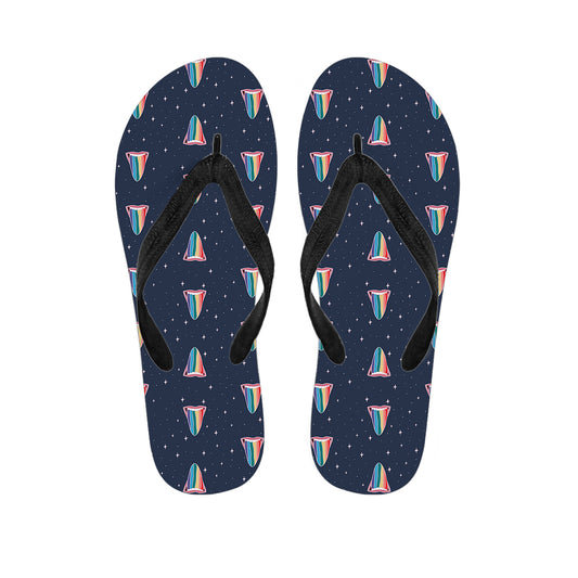 Gay Pride Tongue Pattern Print Flip Flops
