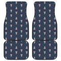 Gay Pride Tongue Pattern Print Front and Back Car Floor Mats