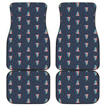 Gay Pride Tongue Pattern Print Front and Back Car Floor Mats