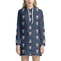 Gay Pride Tongue Pattern Print Pullover Hoodie Dress