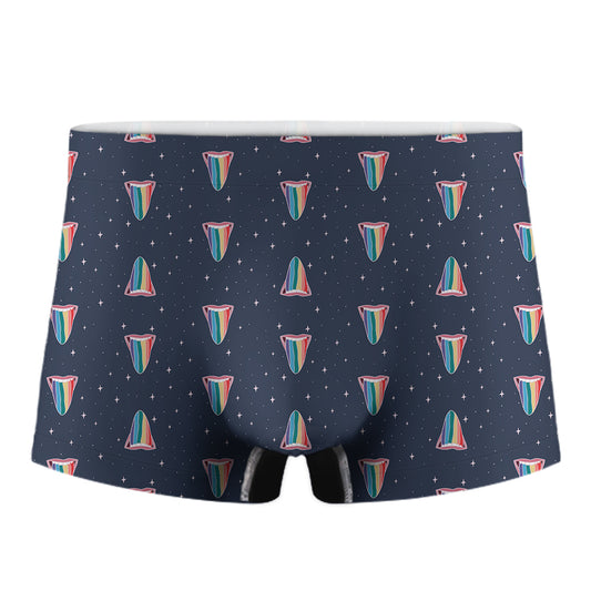 Gay Pride Tongue Pattern Print Men's Boxer Briefs