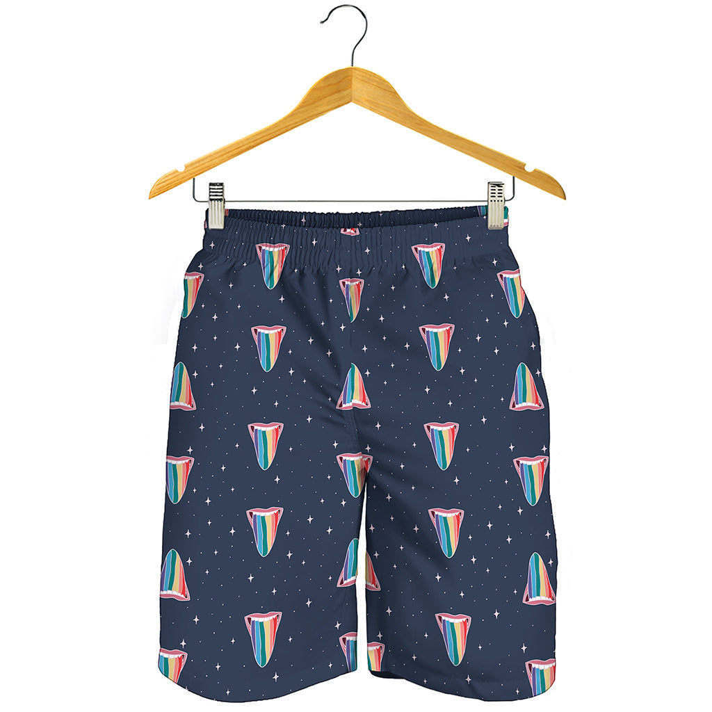 Gay Pride Tongue Pattern Print Men's Shorts