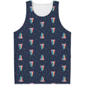 Gay Pride Tongue Pattern Print Men's Tank Top