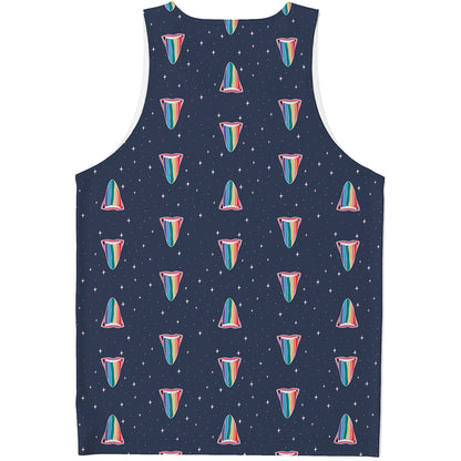 Gay Pride Tongue Pattern Print Men's Tank Top