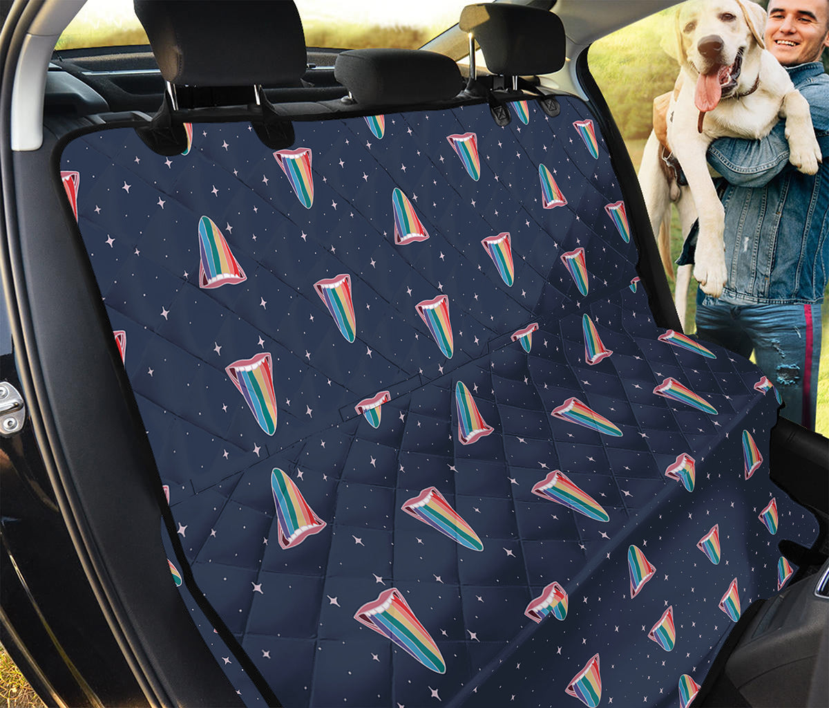 Gay Pride Tongue Pattern Print Pet Car Back Seat Cover