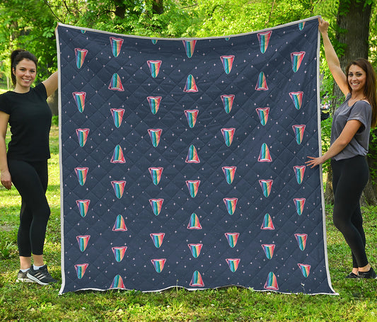 Gay Pride Tongue Pattern Print Quilt