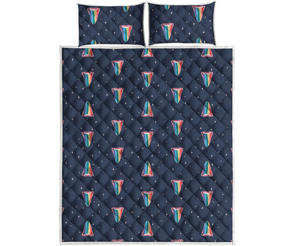 Gay Pride Tongue Pattern Print Quilt Bed Set