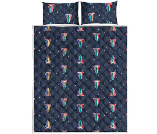 Gay Pride Tongue Pattern Print Quilt Bed Set