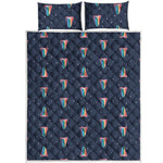Gay Pride Tongue Pattern Print Quilt Bed Set