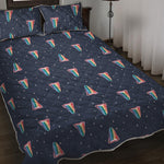 Gay Pride Tongue Pattern Print Quilt Bed Set