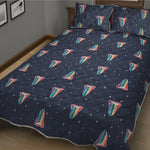 Gay Pride Tongue Pattern Print Quilt Bed Set