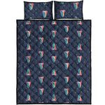 Gay Pride Tongue Pattern Print Quilt Bed Set