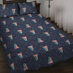 Gay Pride Tongue Pattern Print Quilt Bed Set
