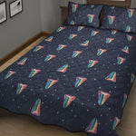 Gay Pride Tongue Pattern Print Quilt Bed Set