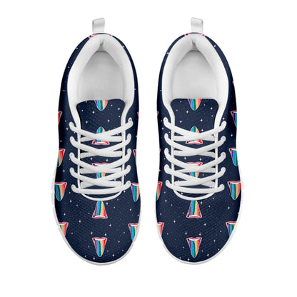 Gay Pride Tongue Pattern Print White Sneakers