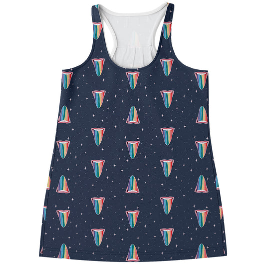 Gay Pride Tongue Pattern Print Women's Racerback Tank Top