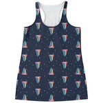 Gay Pride Tongue Pattern Print Women's Racerback Tank Top