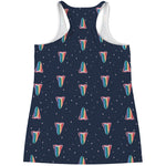 Gay Pride Tongue Pattern Print Women's Racerback Tank Top