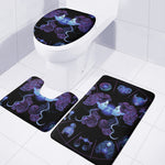 Gemini And Astrological Signs Print 3 Piece Bath Mat Set